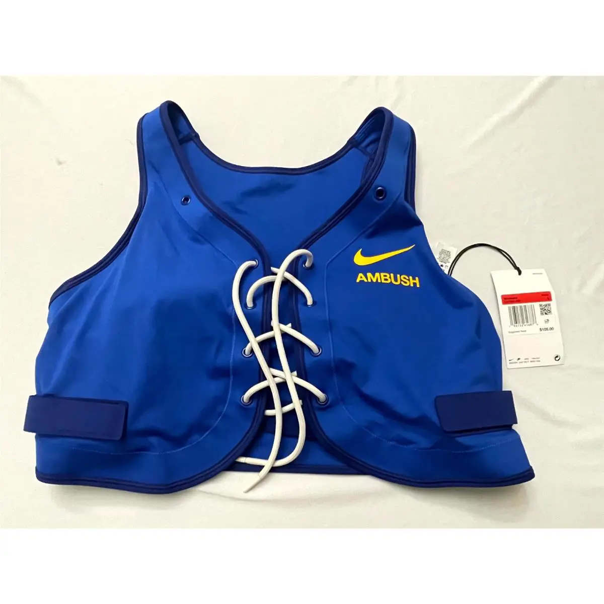 Nike X Ambush Lux Bra Women`s Large Game Royal Solid Lace Up Stretch DN7654-480