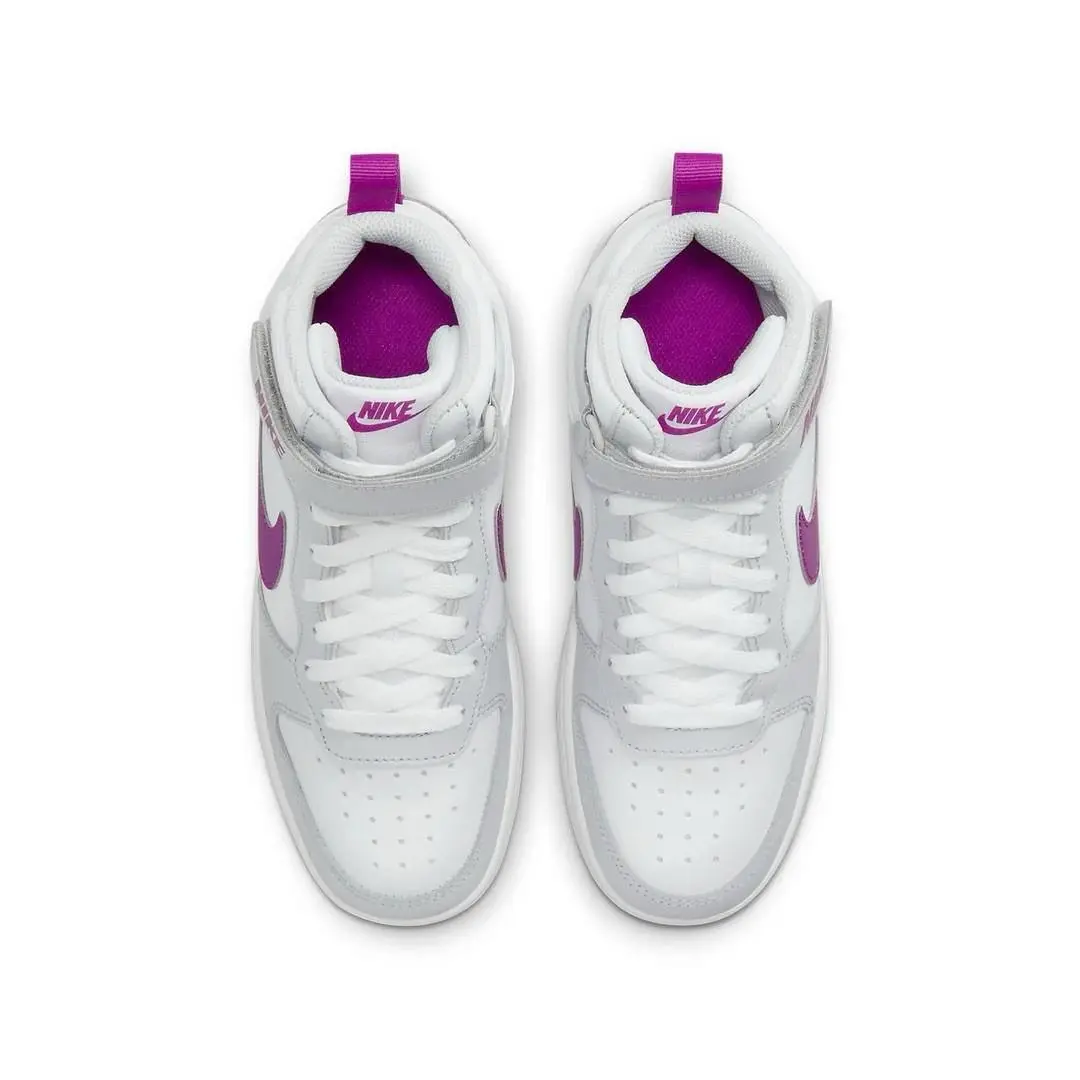 Nike shoes - Nike Court Borough Mid 2 GS - CD7782-009 - Pure Platinum/White/Mint Foam/Vivid Purple 1