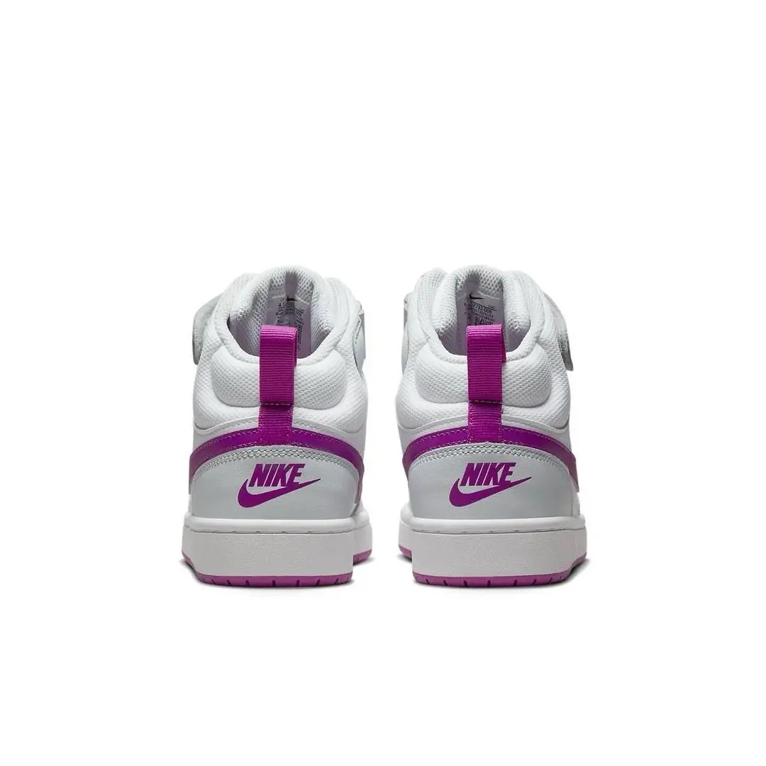 Nike shoes - Nike Court Borough Mid 2 GS - CD7782-009 - Pure Platinum/White/Mint Foam/Vivid Purple 2