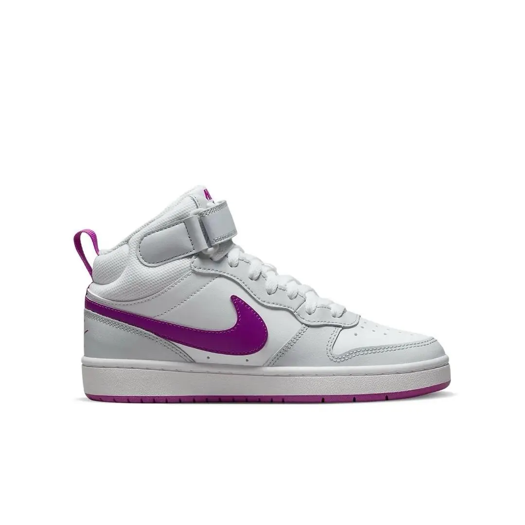 Nike shoes - Nike Court Borough Mid 2 GS - CD7782-009 - Pure Platinum/White/Mint Foam/Vivid Purple 4