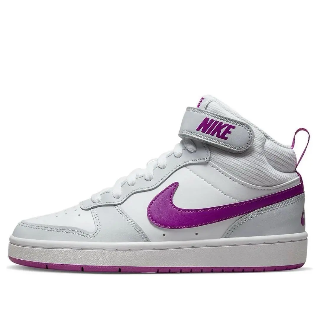 Nike shoes - Nike Court Borough Mid 2 GS - CD7782-009 - Pure Platinum/White/Mint Foam/Vivid Purple 5