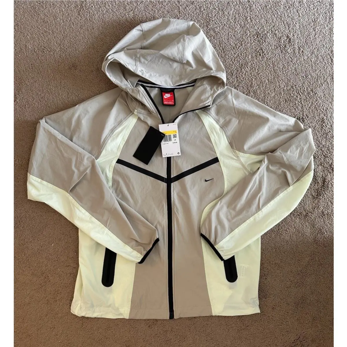 Nike Dri-fit Woven Color-block Windrunner Loose Jacket Size S IU7496-236