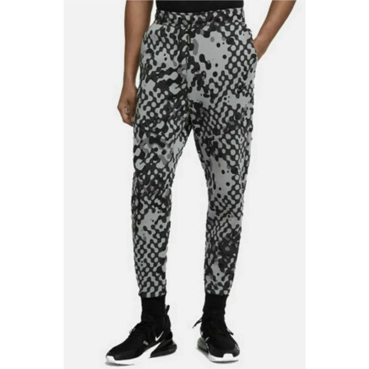 Nike Nsw Tech Fleece Jogger Smoke Grey Black Camo DD4692-070 Men Size Large
