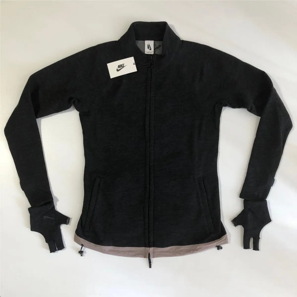 Nike Men’s Nikelab Aae Wool Zip Pockets LS Jacket with Bag Sz S BV8075-221