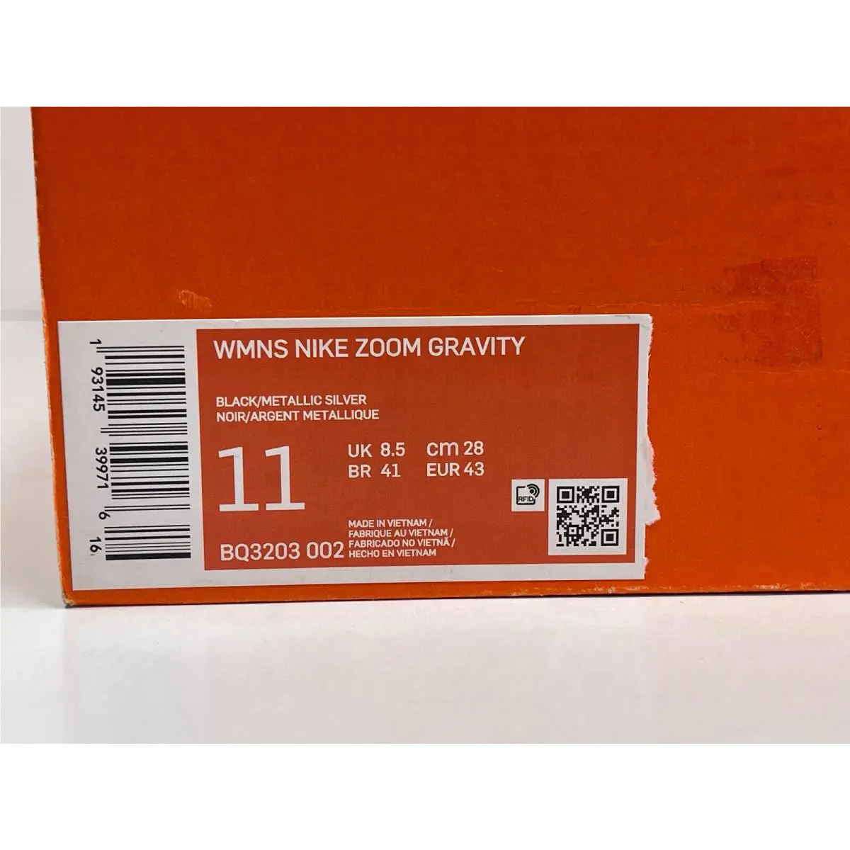 Nike shoes - Nike Zoom Gravity - Zoom Gravity - BQ3203 002 - BLACK / METALLIC SILVER (UPC: 193145399716) 8