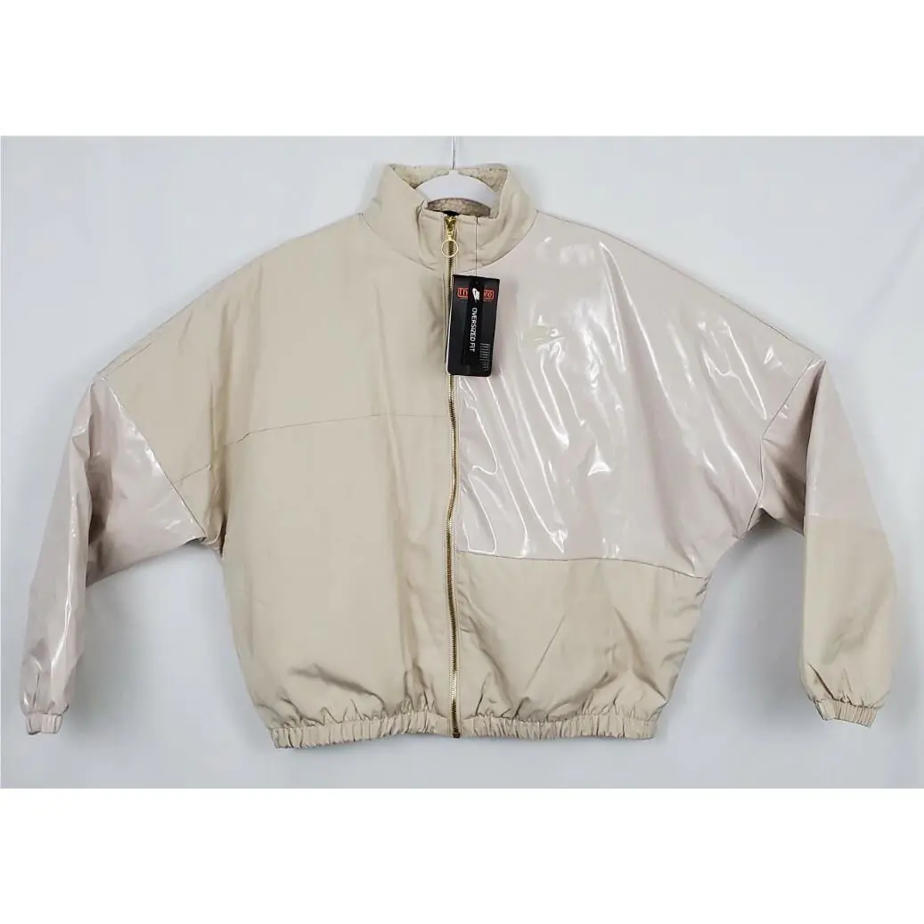 Nike Sportswear Icon Clash Jacket Women Sz Small Synthetic Fill Cream CZ1870