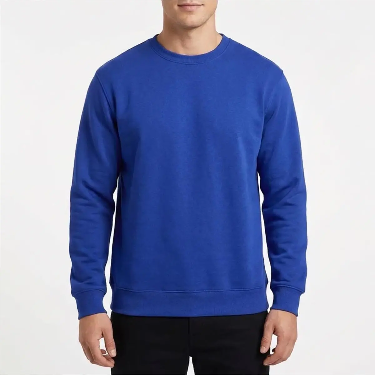 Nike Dri-fit Training Crewneck Sweatshirt Blue Mens Medium