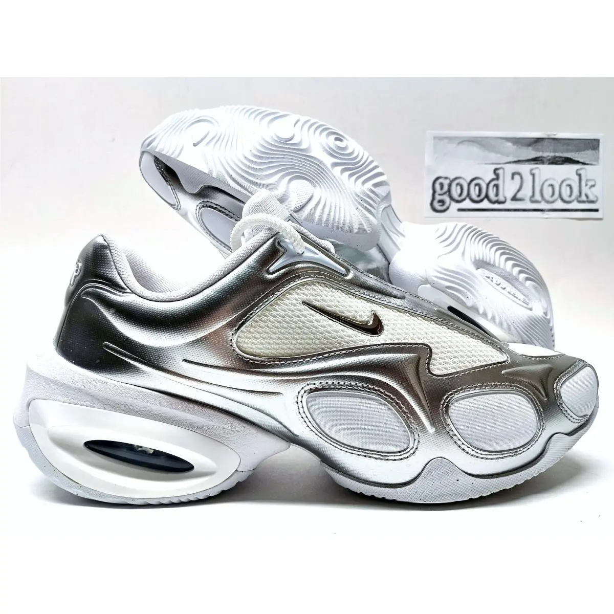 Nike Air Max 1 Muse White/metallic Silver SZ Women`s 10 Men`s 8.5 FV1920-100