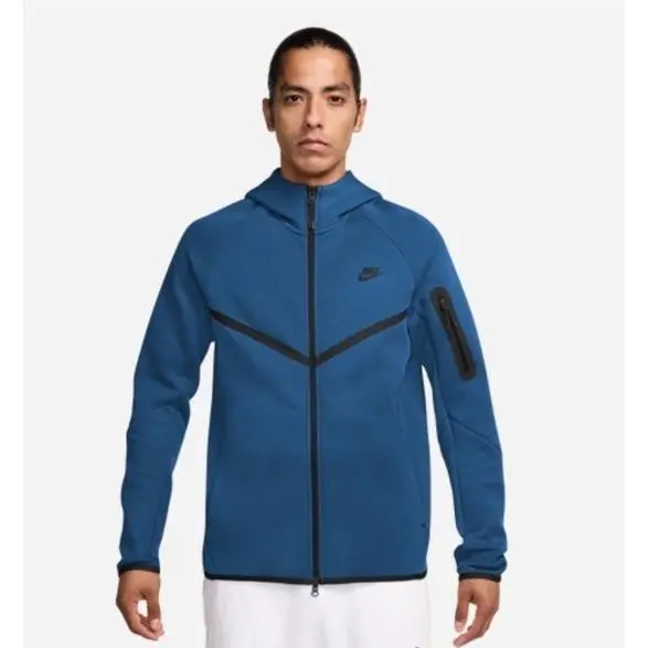 Nike Tech Fleece Windrunner Full-zip Hoodie Blue Black HV0949-476 Men Size Small