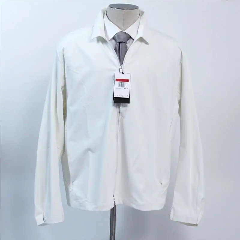 Nike 24.7 Dri-fit UV Jacket Perfect Stretch White Zip-up Athletic Men`s Large T