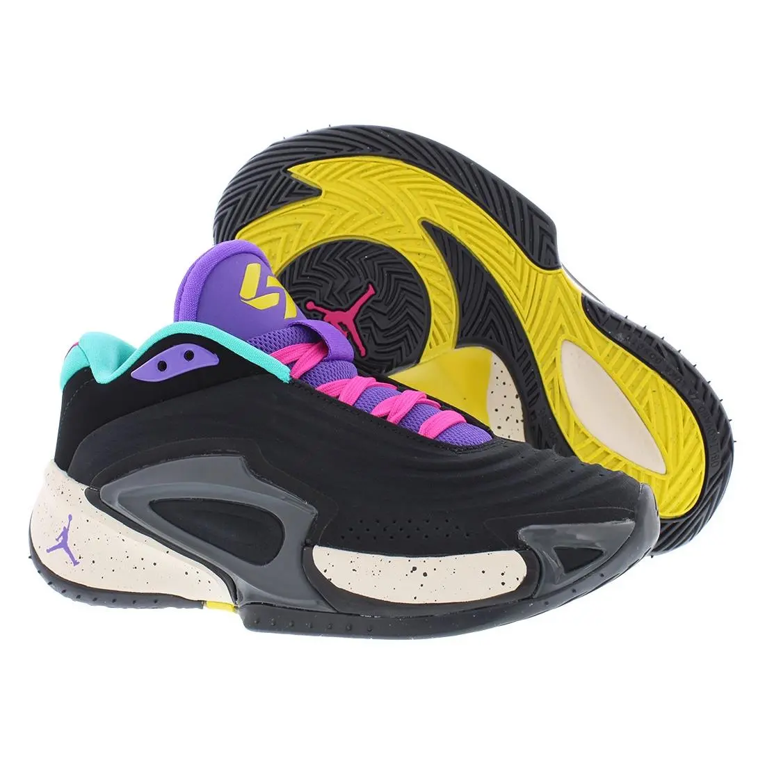 Nike Jordan Luka 3 GS Boys Shoes Size 4 Color: Black/hyper Grape/hyper Jade