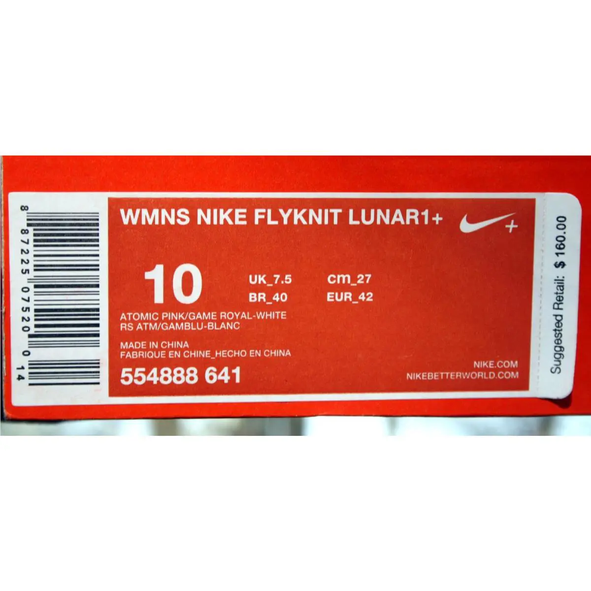 Nike shoes - Nike Flyknit Lunar1+ - Flyknit - 554888-641 - Atomic pink/game royal/white (UPC: 887225075200) 10
