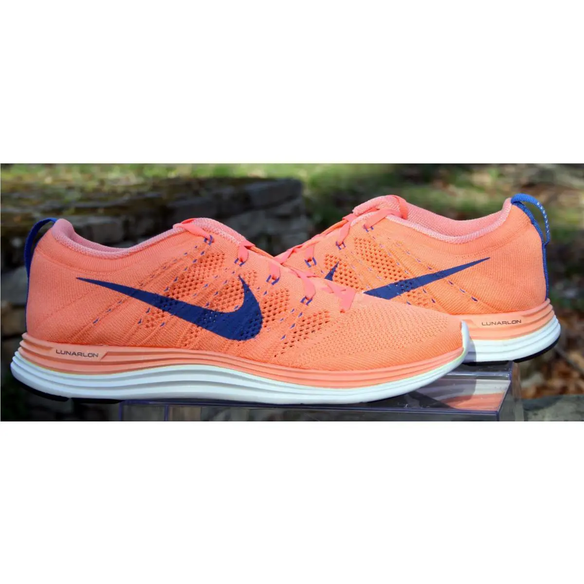 Nike shoes - Nike Flyknit Lunar1+ - Flyknit - 554888-641 - Atomic pink/game royal/white (UPC: 887225075200) 4