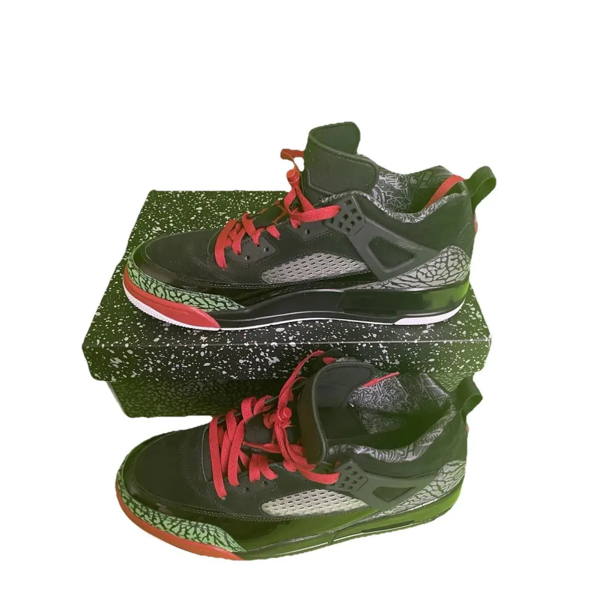 Air Jordan US 11.5 Men`s Black/red/green Nike Retro OG Spizike Low