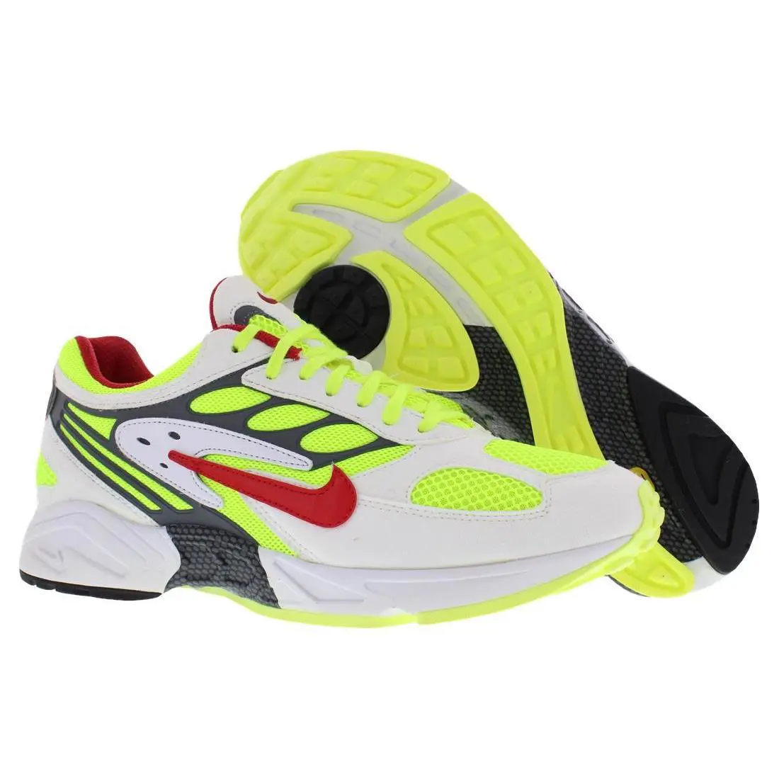 Nike Air Ghost Racer Unisex Shoes Size 8.5 Color: White/atom Red/neon Yellow