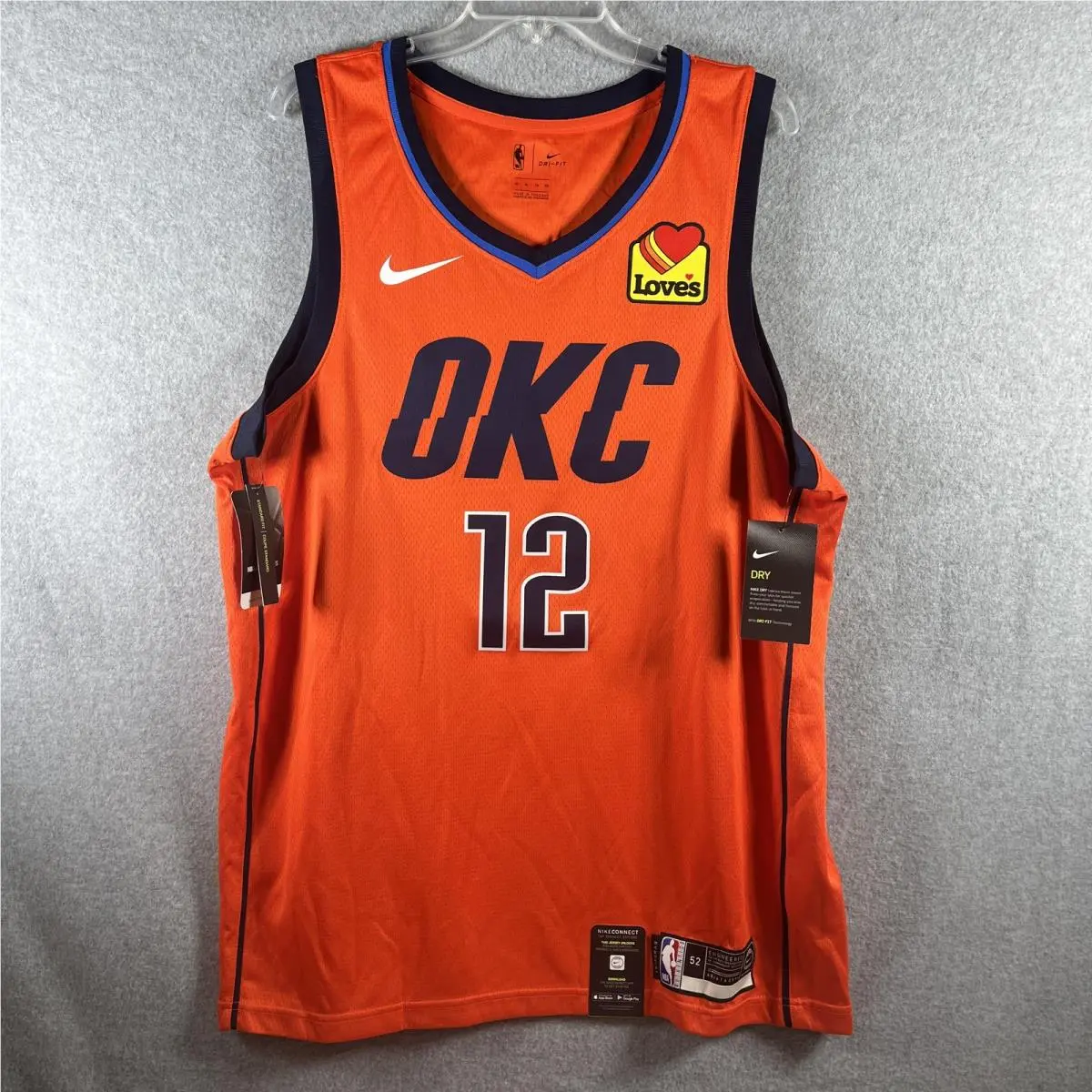 Nike Okc Thunder 12 Steven Adams Nba Dri-fit Swingman Jersey Men`s XL Orange