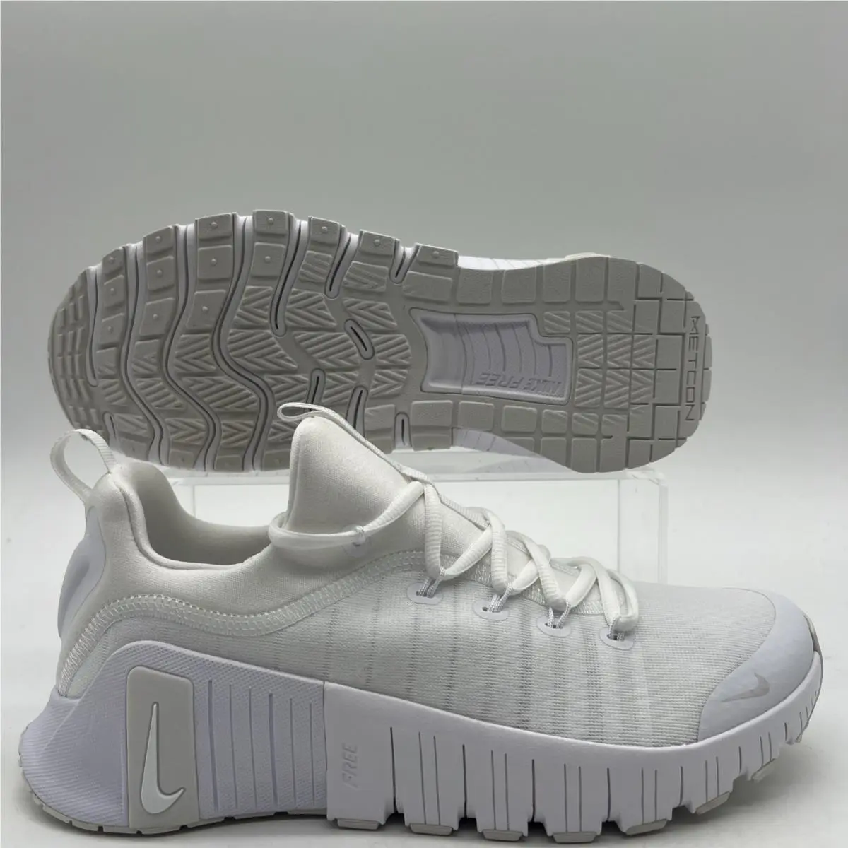 Mens Size 9 Nike Free Metcon 6 White Platinum Tint Training Shoes FJ7127 103