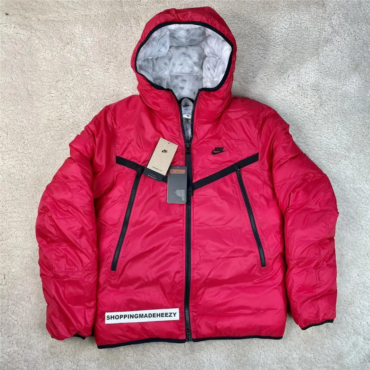 S Nike Sportswear Nsw Therma-fit Repel Reversible Hooded Ecodown Jacket Red