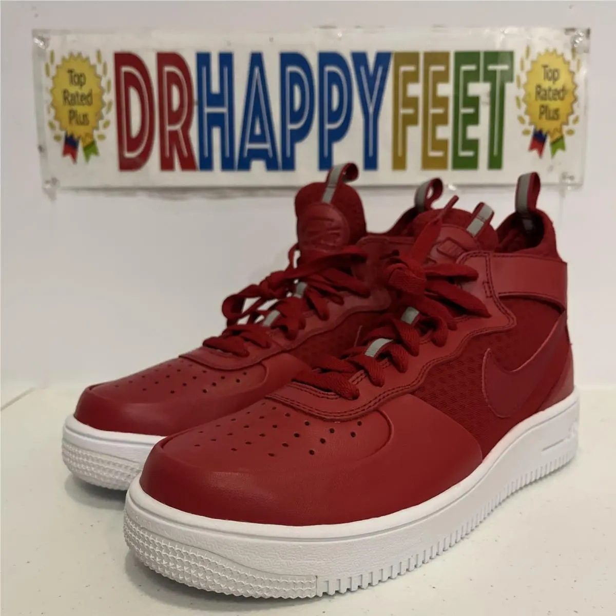 Nike Air Force 1 Ultraforce Mid Men`s Sportswear Shoes Size 8.5 Red 864014 600