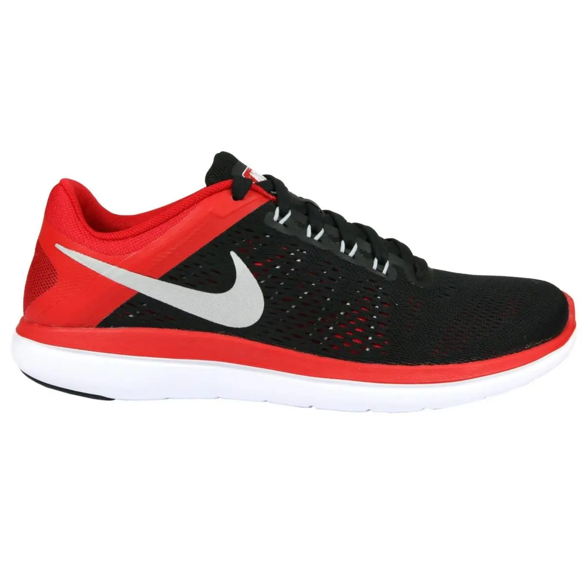 Nike Mens Flex 2016 Rn Running Shoes Black University Red Sneakers 10.5