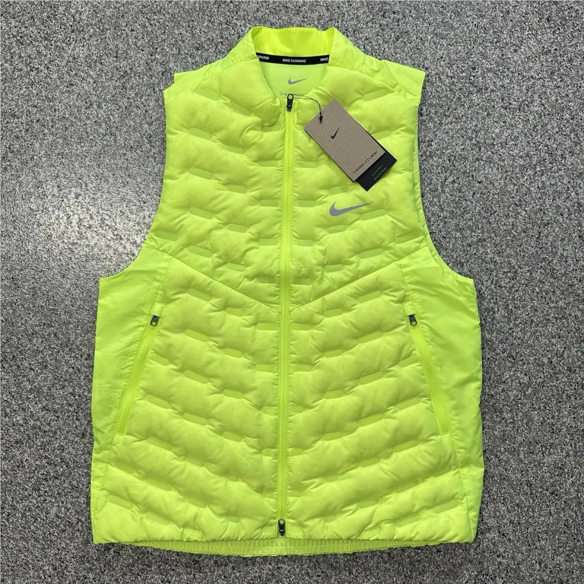 Nike Therma-fit Adv Repel Aeroloft Down Running Vest Mens S Volt Reflective