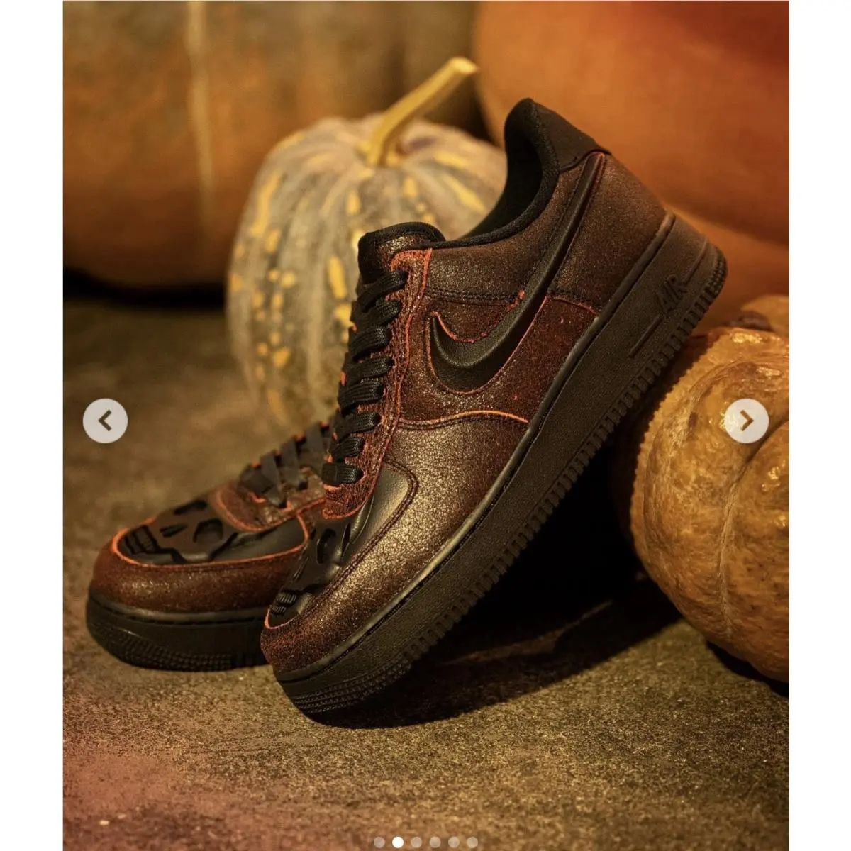 2024 Nike Air Force 1 Low Retro Hwn QS 11 Black/crimson Halloween Skull