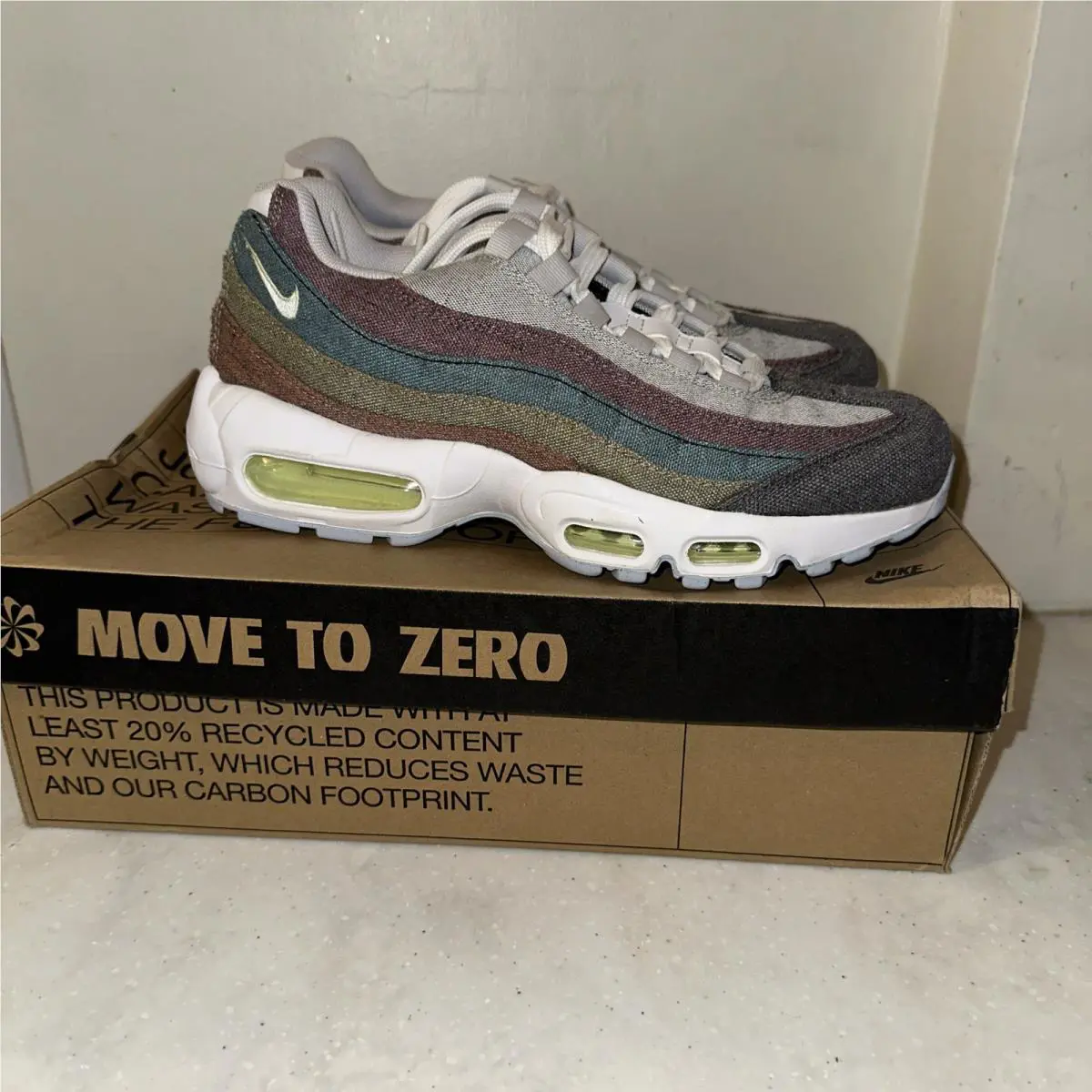 Nike Air Max 95 Vast Grey White Volt Blanc CK5478 Youth US M5.5 W7