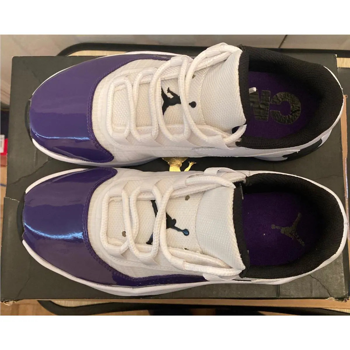 Nike shoes - Air Jordan 11 Low - Air Low - CZ0907-105 - White/Black/Field Purple 3