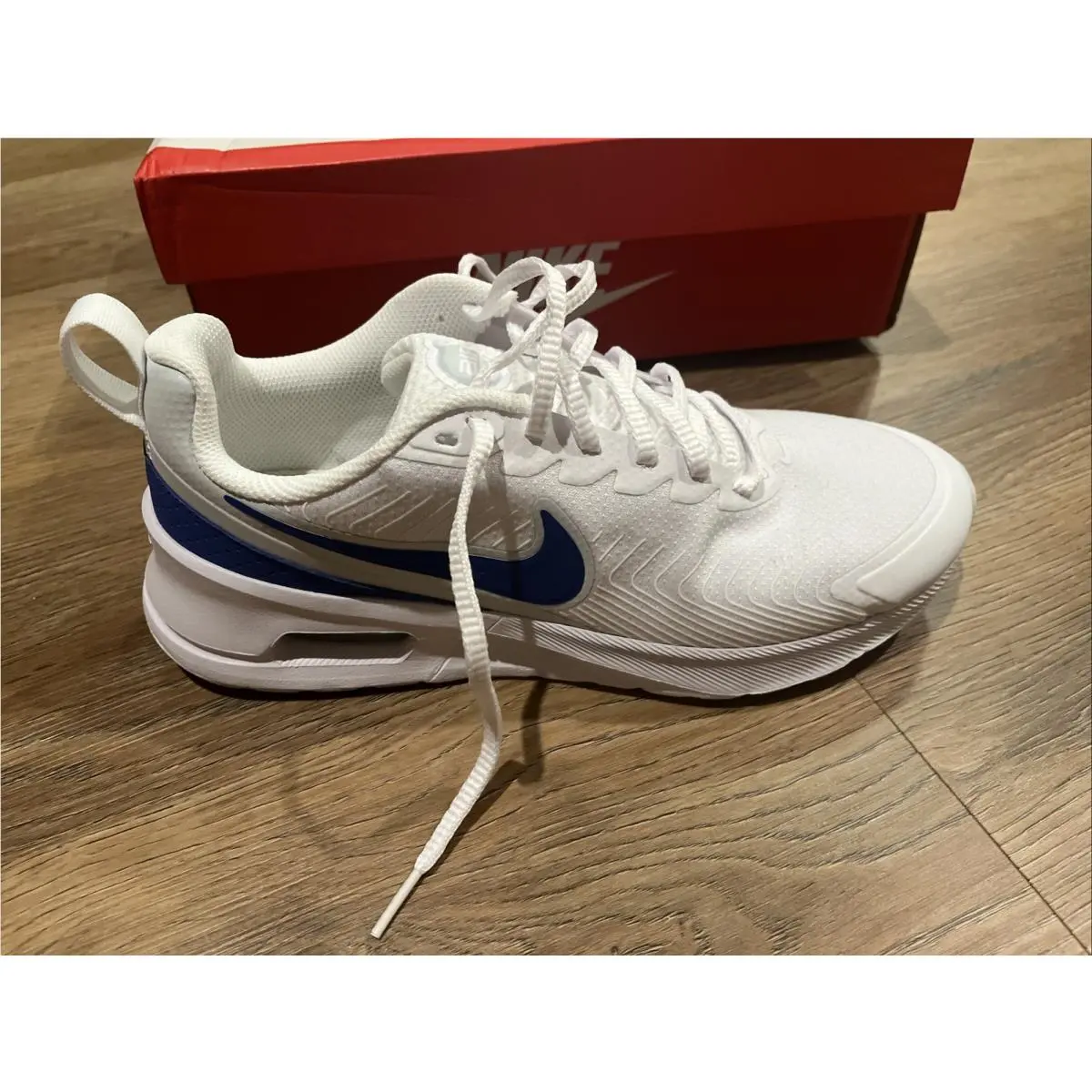 Nike Air Max Shoes Training Nuaxis White Racer Blue Men 8 Women 9.5