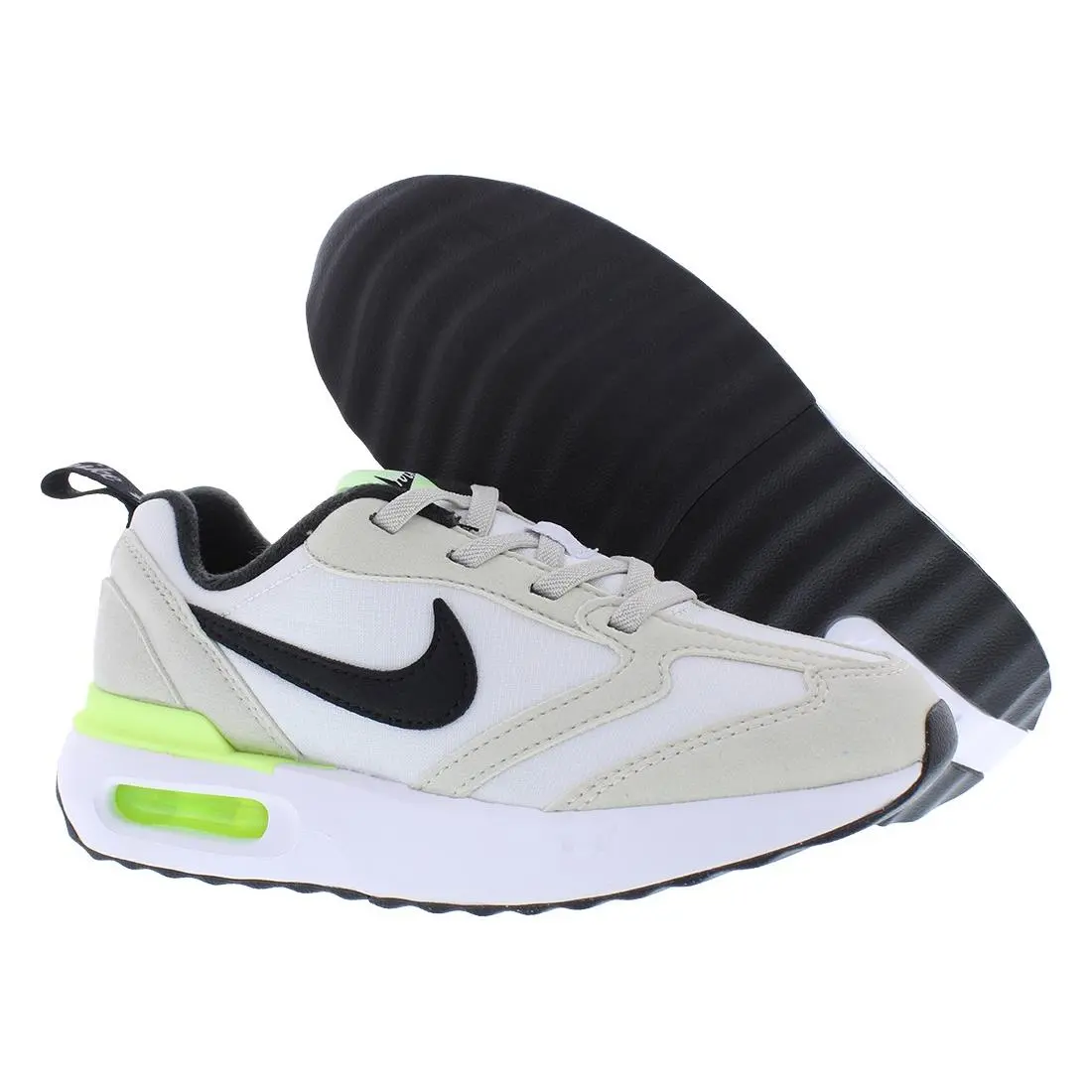 Nike Air Max Dawn PS Boys Shoes Size 2.5 Color: White/black/light Bone - Ivory, Main: White