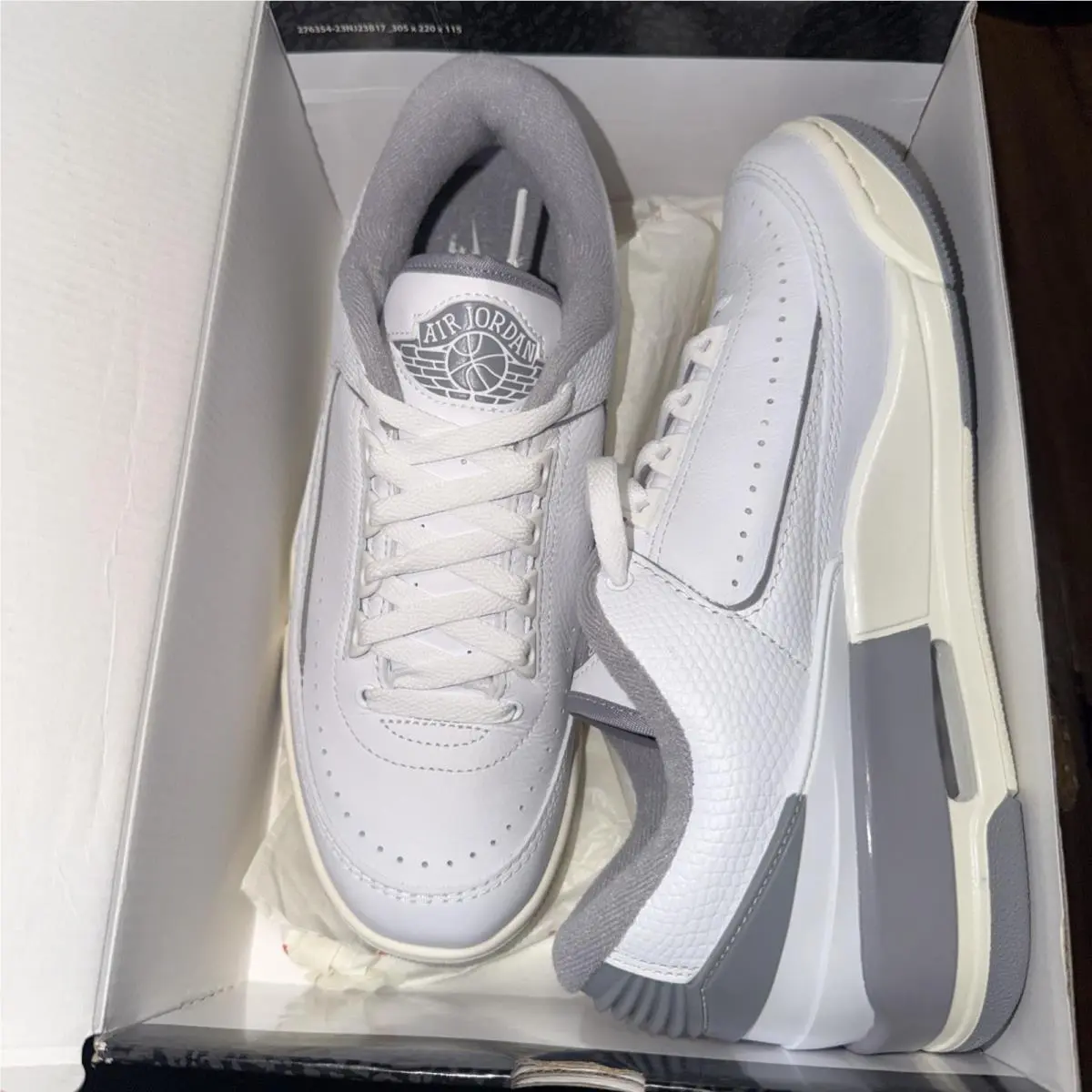 Air Jordan 2/3 Mens Size 8.5 White Cement Grey FD0383 101 by Nike