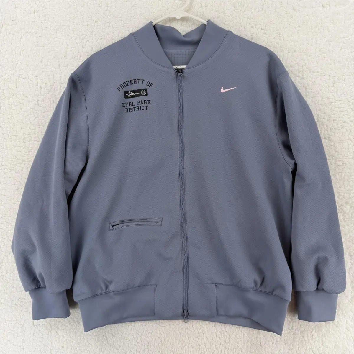 Nike Eybl Park District Jacket Mens Small Blue Dri-fit Warm Up Basketball