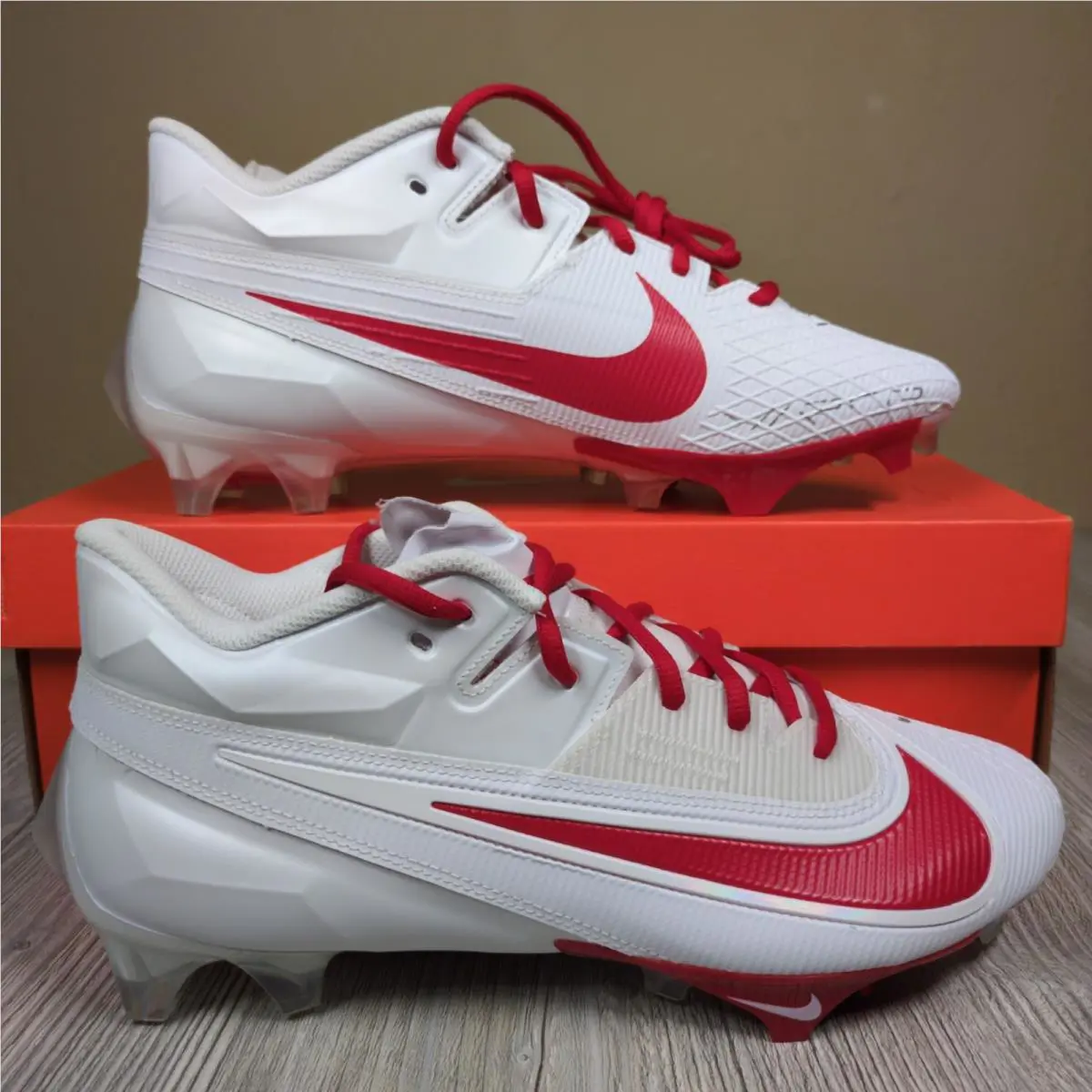 Nike Vapor Edge Elite 360 2 TB White/red Mens Size 10.5 Wide FJ6125-106