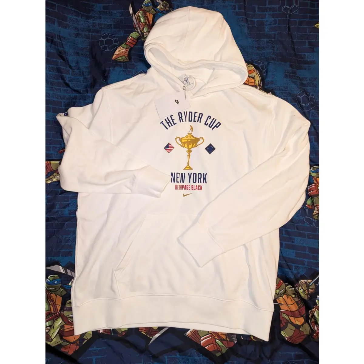 Nike 2025 Ryder Cup Bethpage Black Hoodie XL White York Pullover
