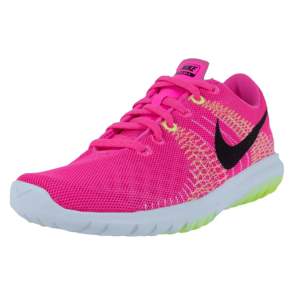 Nike Womens Flex Fury Sneakers Pink Pow Liquid Lime Vlt Running Shoe 8 Women