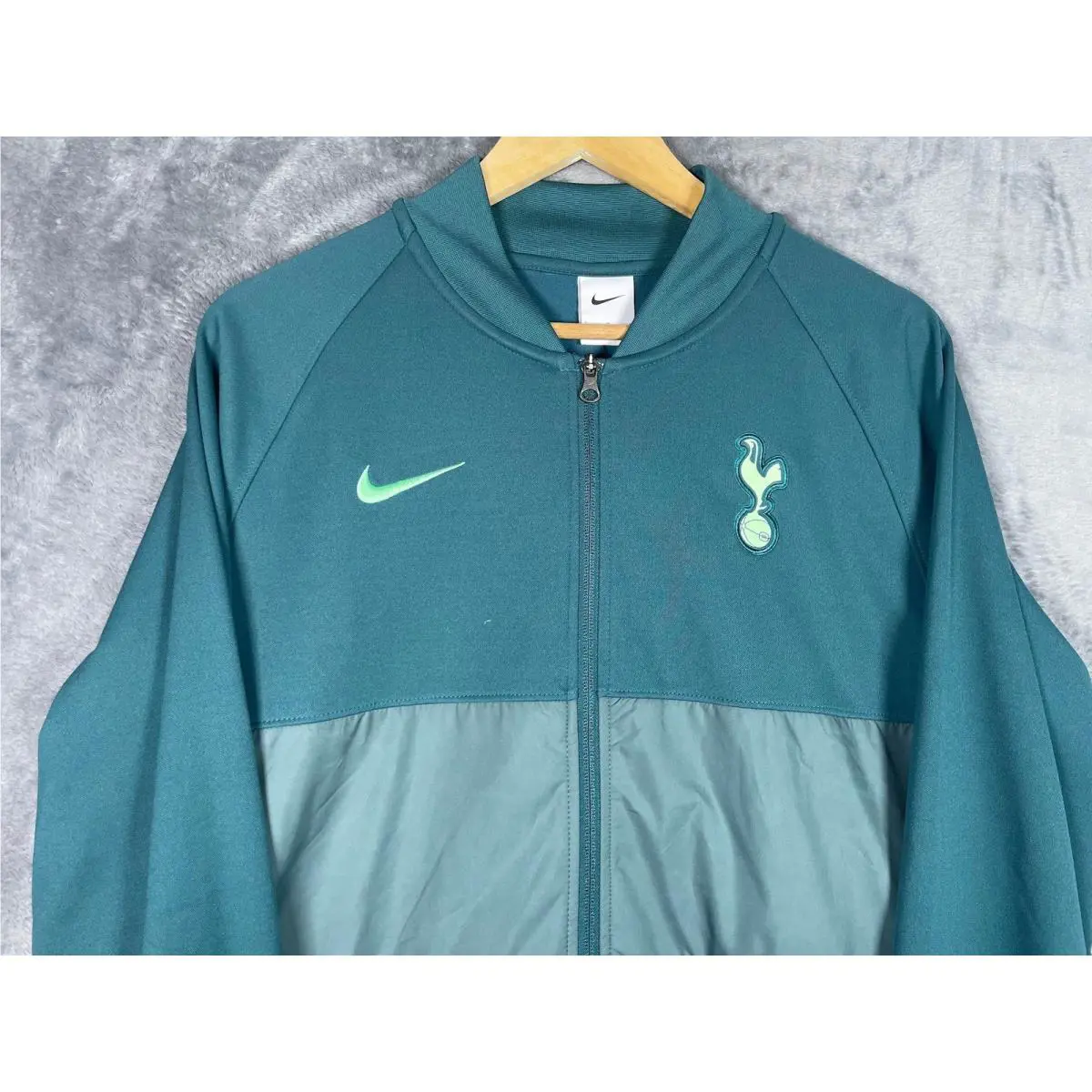 Nike Tottenham Hotspur FC Soccer Futbol Mens Large Track Jacket Teal Green