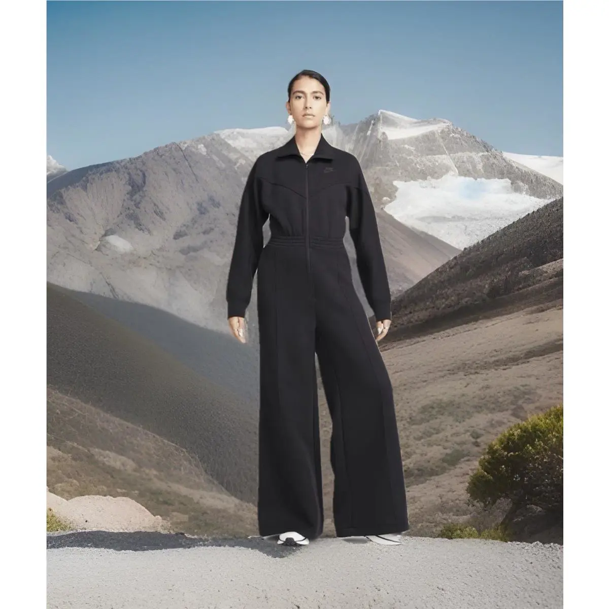 Nike Tech Fleece Windrunner Jump-suit FB8798-010 Black Women Size XS