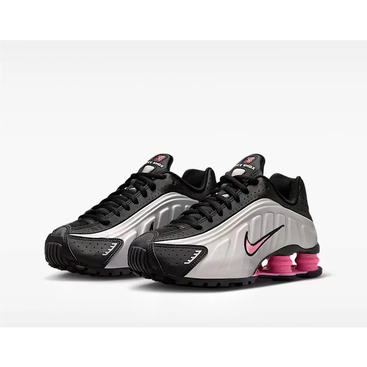 Nike shoes - Nike Shox R4 - Shox - Metallic Silver Black Pink 0