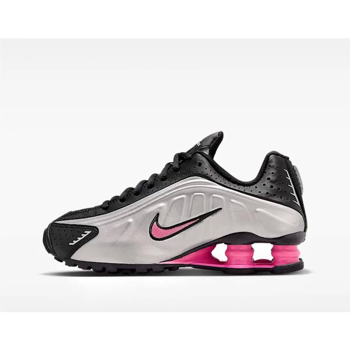 Nike shoes - Nike Shox R4 - Shox - Metallic Silver Black Pink 1