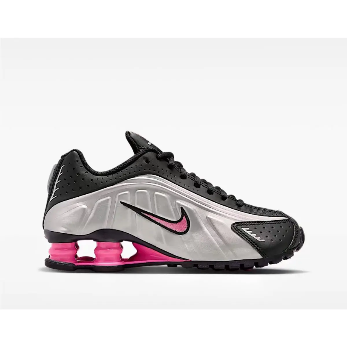 Nike shoes - Nike Shox R4 - Shox - Metallic Silver Black Pink 2