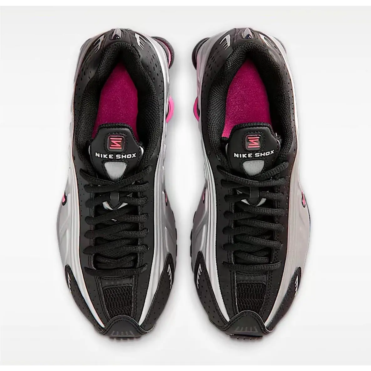 Nike shoes - Nike Shox R4 - Shox - Metallic Silver Black Pink 3