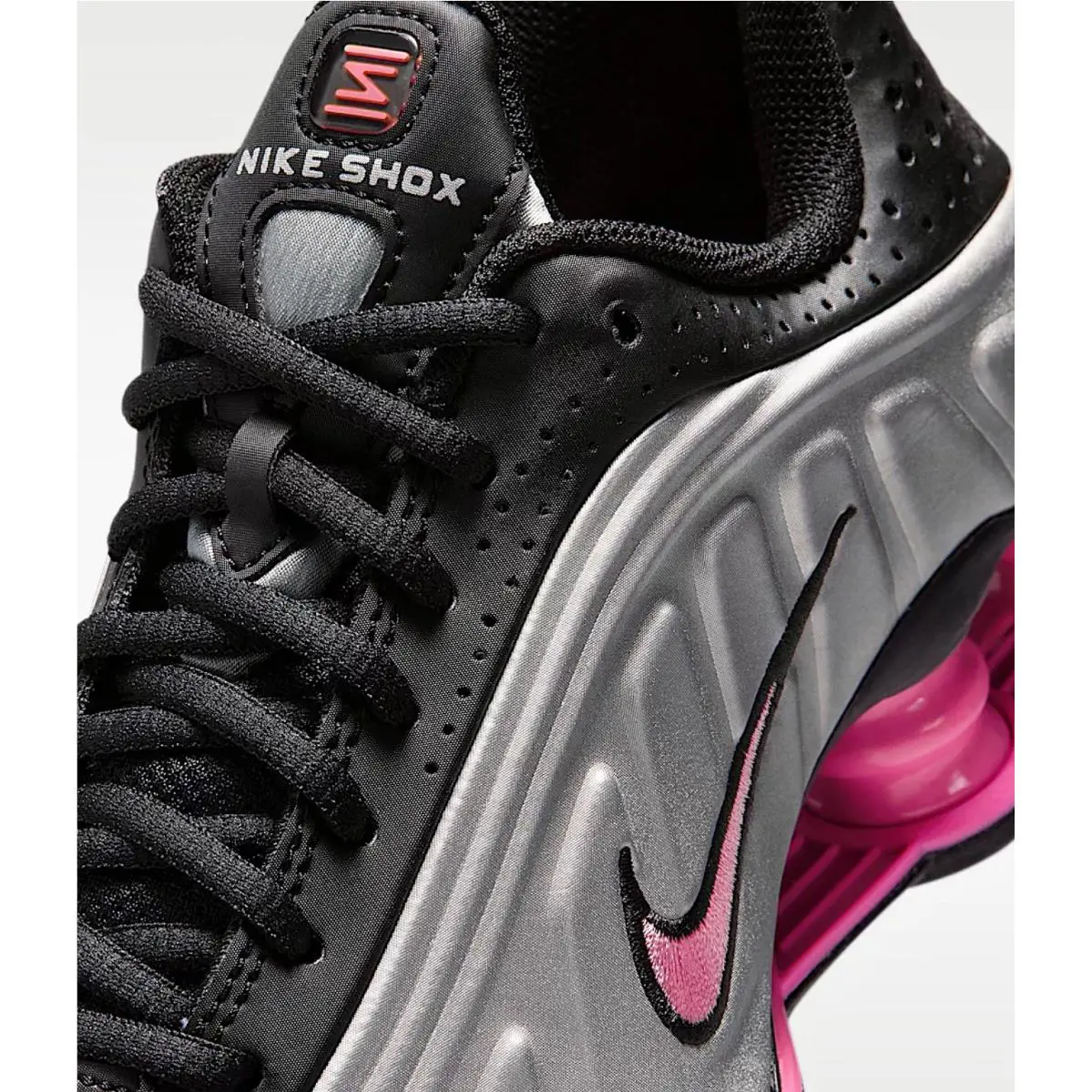 Nike shoes - Nike Shox R4 - Shox - Metallic Silver Black Pink 6