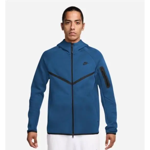 Nike Tech Fleece Windrunner Full-zip Hoodie Blue Black HV0949-476 Men Size Xxl