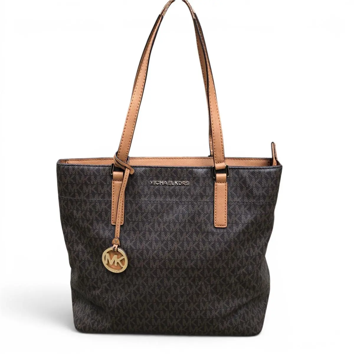 Michael Kors Morgan Tote Shoulder Bag Purse Monogram Signature Saffiano
