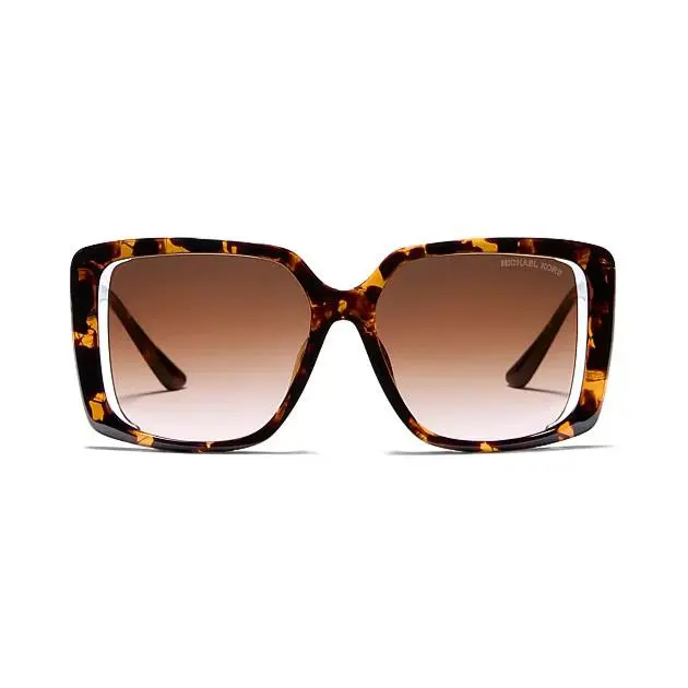 Michael Kors Bellamonte Brown Dark Tortoise Havana Polarized Sunglasses 55MM 145