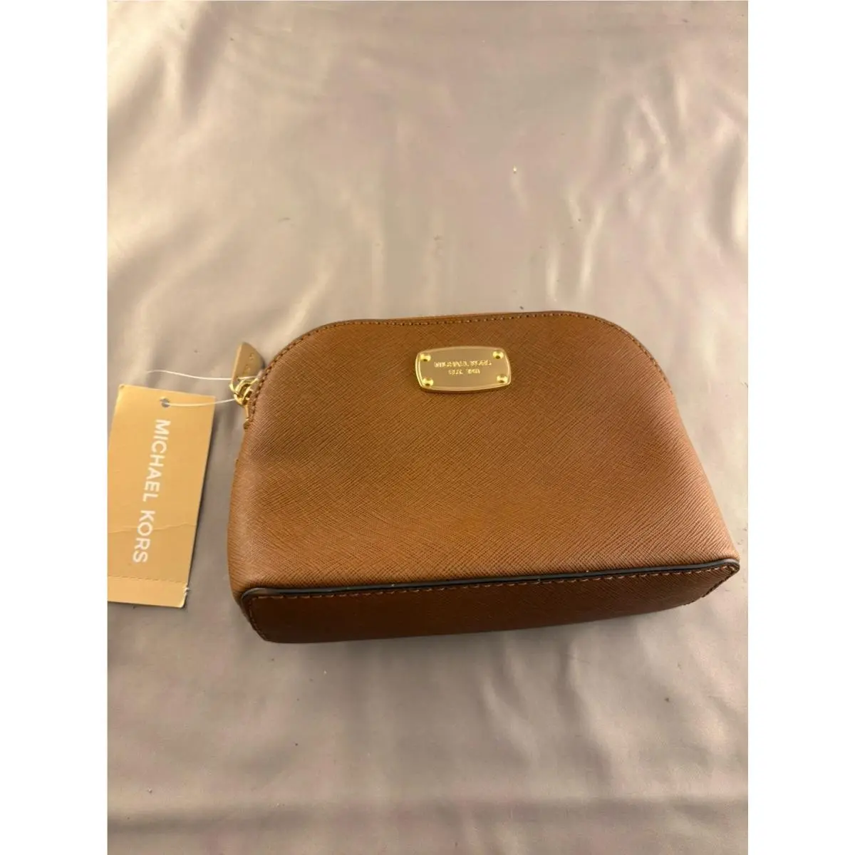 Michael Kors Cindy Travel Pouch - Brown Leather