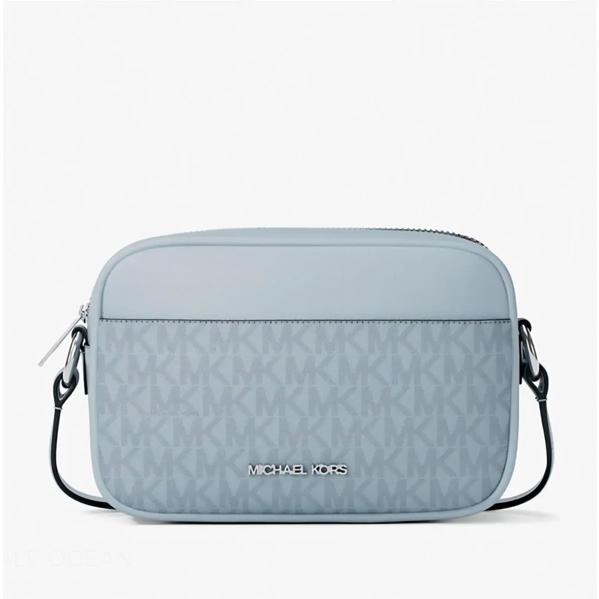 Michael Kors Jet Set Small Crossbody Camera Bag Pale Blue Ocean MK Handbag