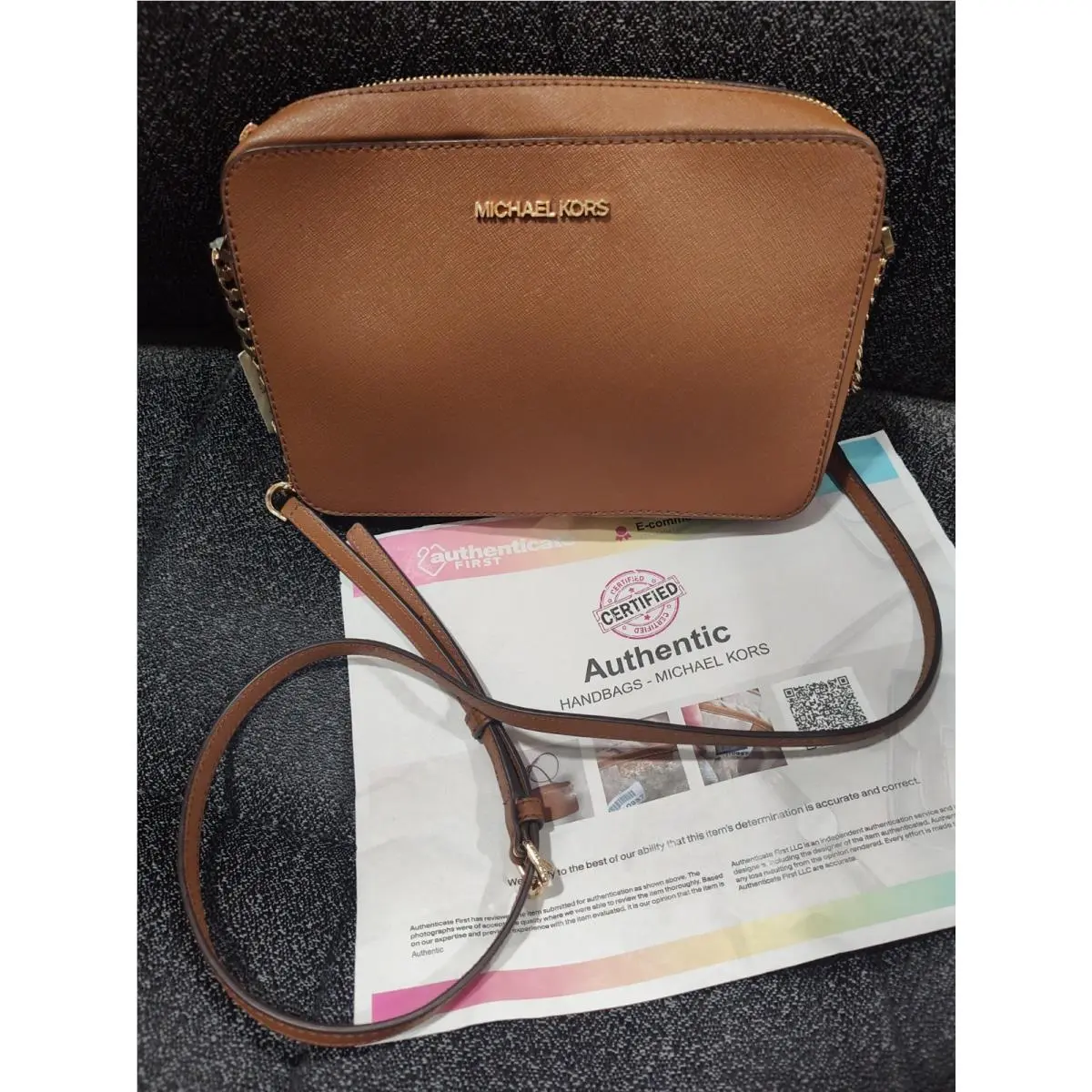 Michael Kors Jet Set East West Leather Crossbody W/tags - Authenticated