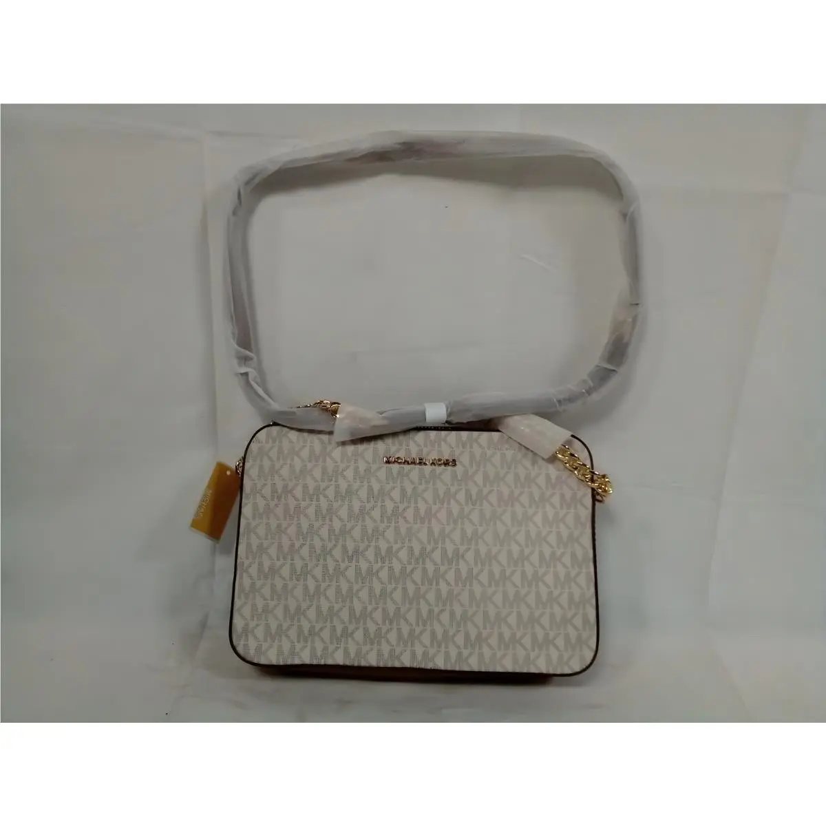 Jet Set LG EW Crossbody Vanilla Brown by Michael Kors