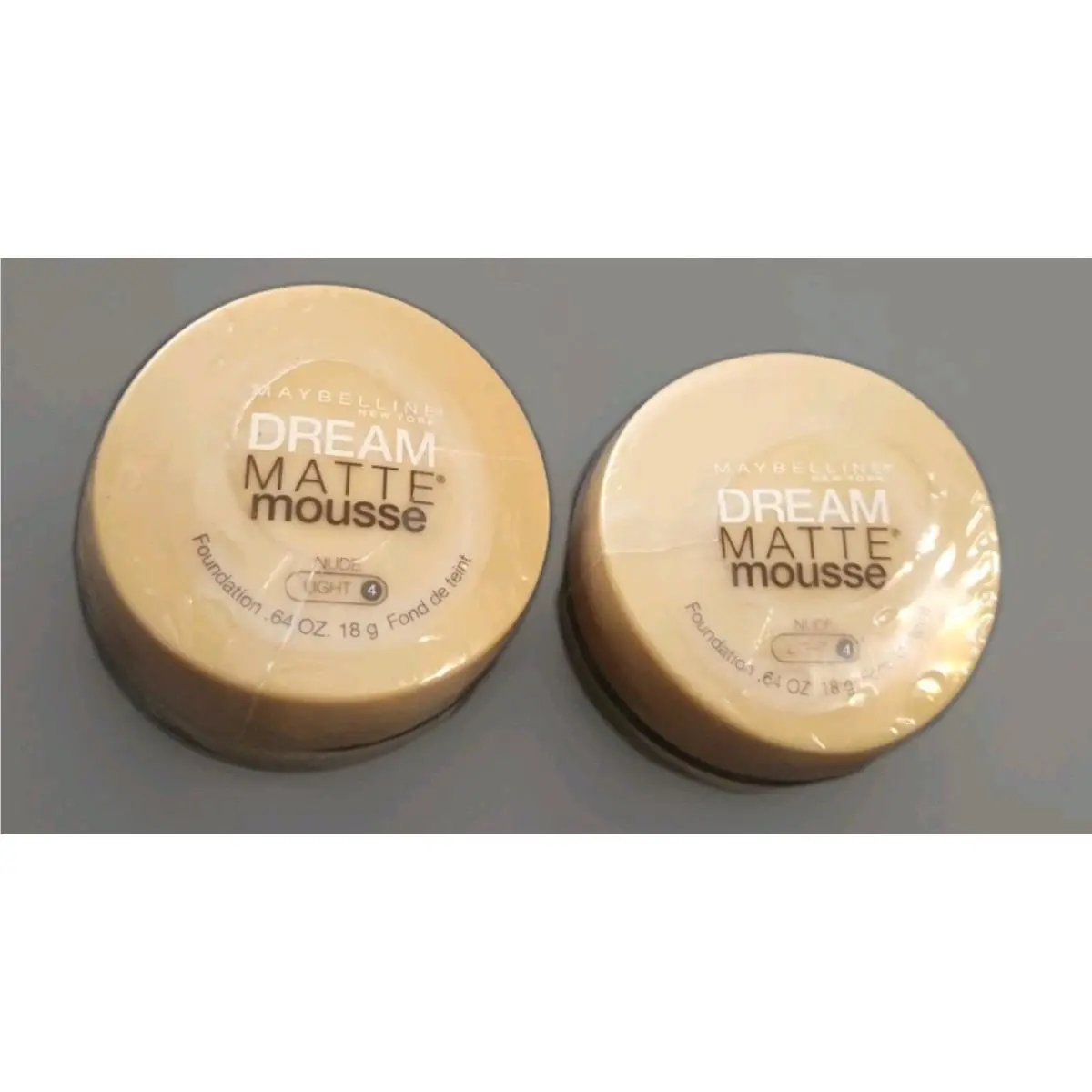 Lot of 2 Maybelline Dream Matte Mousse Foundation Light 4 0.64oz